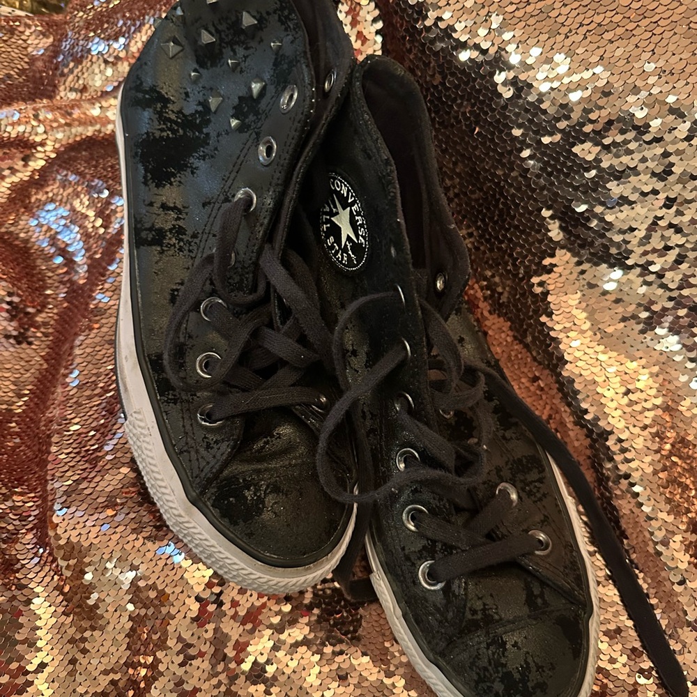 Distressed Suede Genuine Leather Converse Chuck Taylor All Star High Tops